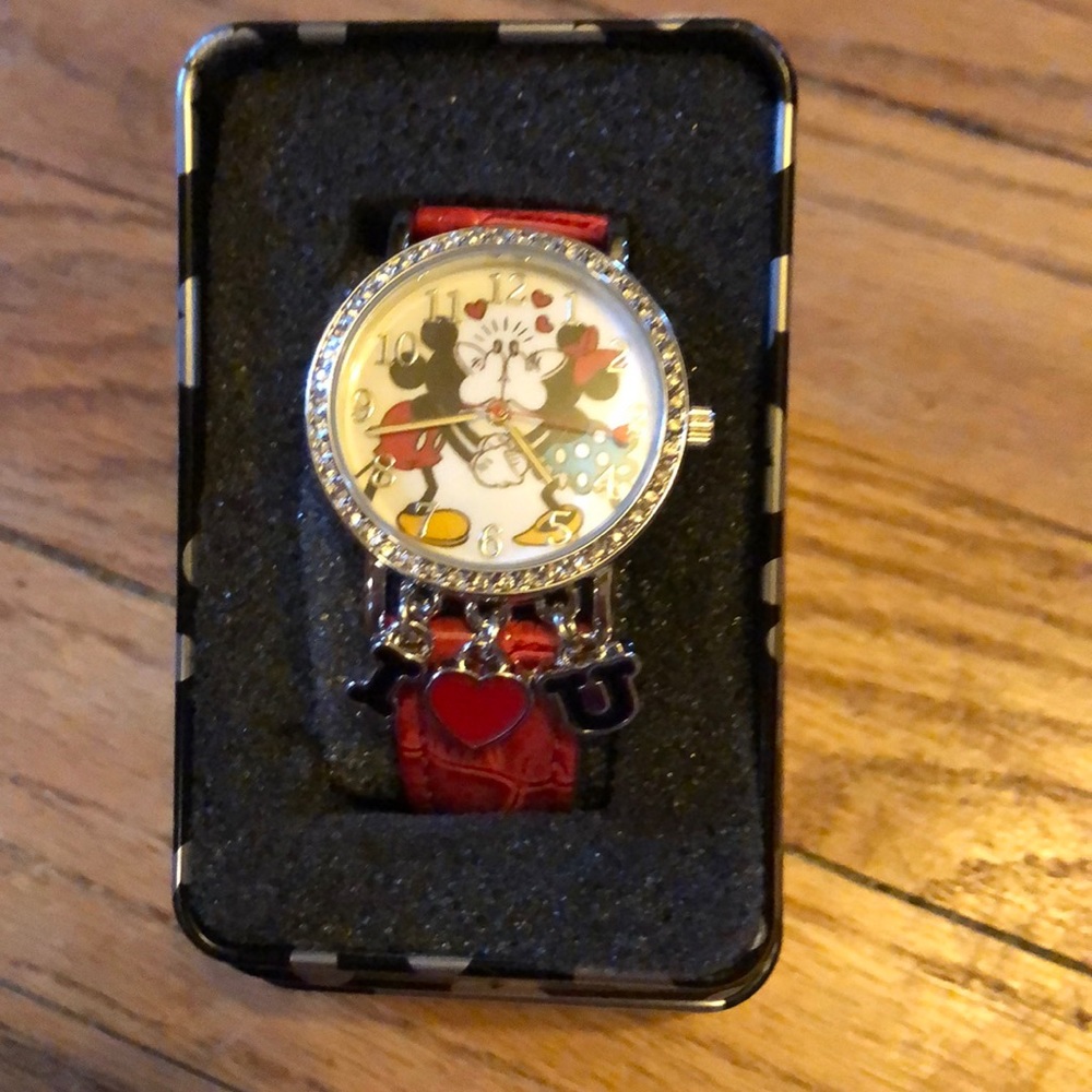 Mickey and Minnie Kissing Charm Watch